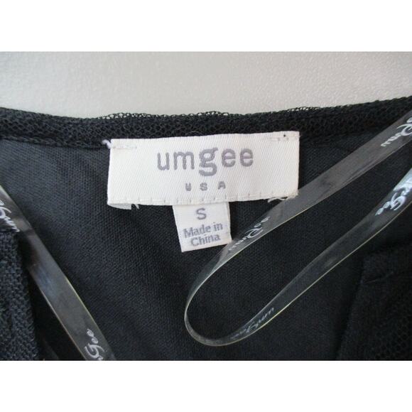 Umgee Top Womens Small Black Lace Embroidered Floral Fairy Grunge Whimsigoth - Picture 7 of 9